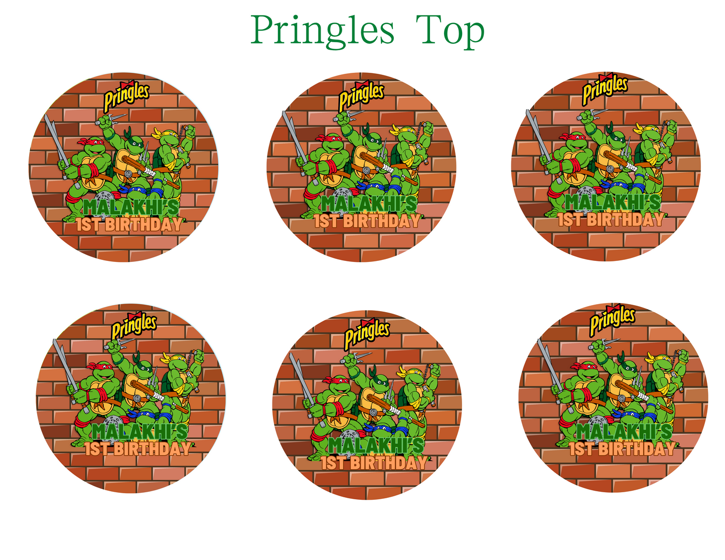 Ninja Turtle editable party favor design